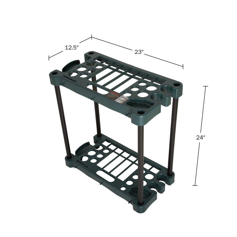 Fleming Supply Compact Utility Garden Tool Storage Rack – 23" x 12.5" x 24"