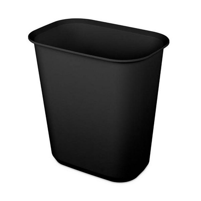 Sterilite Rectangular Wastebasket Open Top Trash Bin, 6 Pack