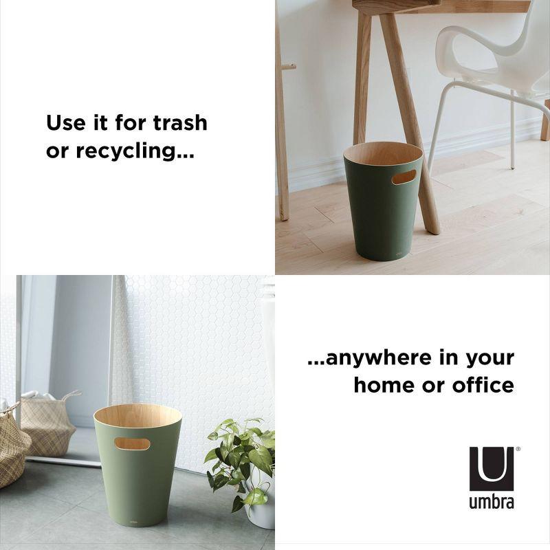 Umbra Woodrow Manufactured Wood Open Waste Basket - 2.25 Gallons