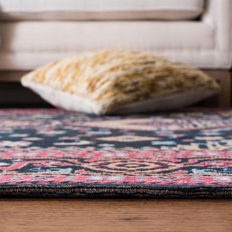 Classic Vintage CLV114 Power Loomed Area Rug - Navy/Pink - 4'x6' - Safavieh.