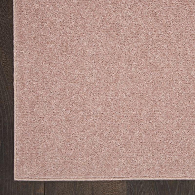 Pink Synthetic Reversible Runner Rug 2'2" x 7'6"