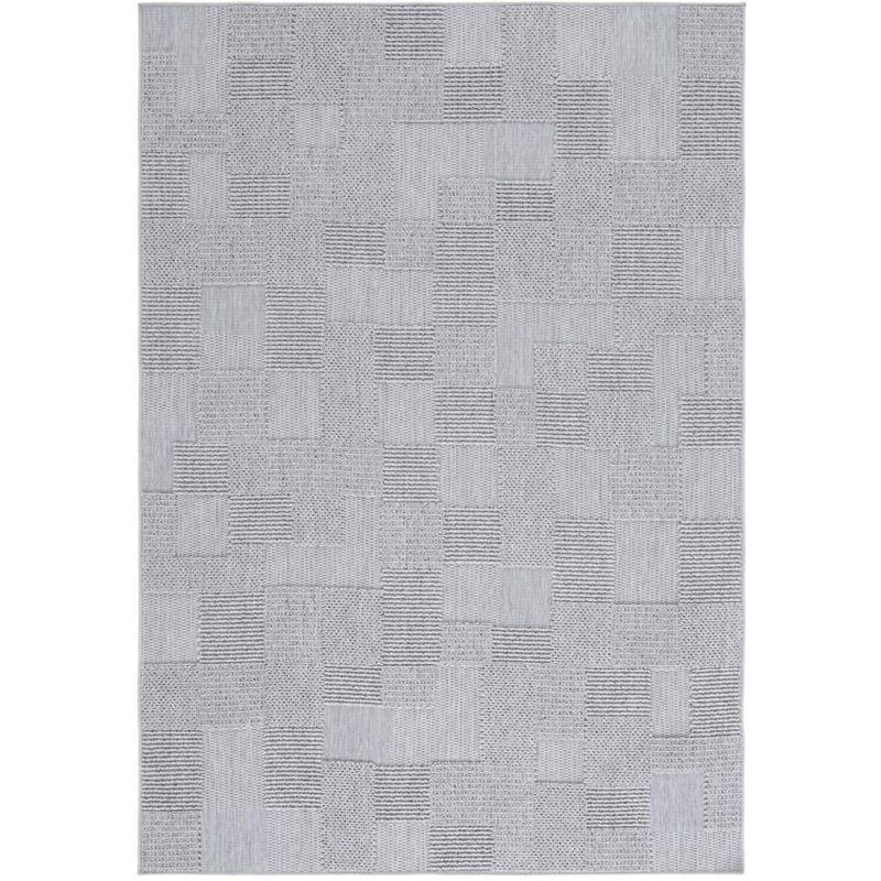 Milos MLO108 Power Loomed Indoor/Outdoor Area Rug - Grey - 4'x6'- Safavieh