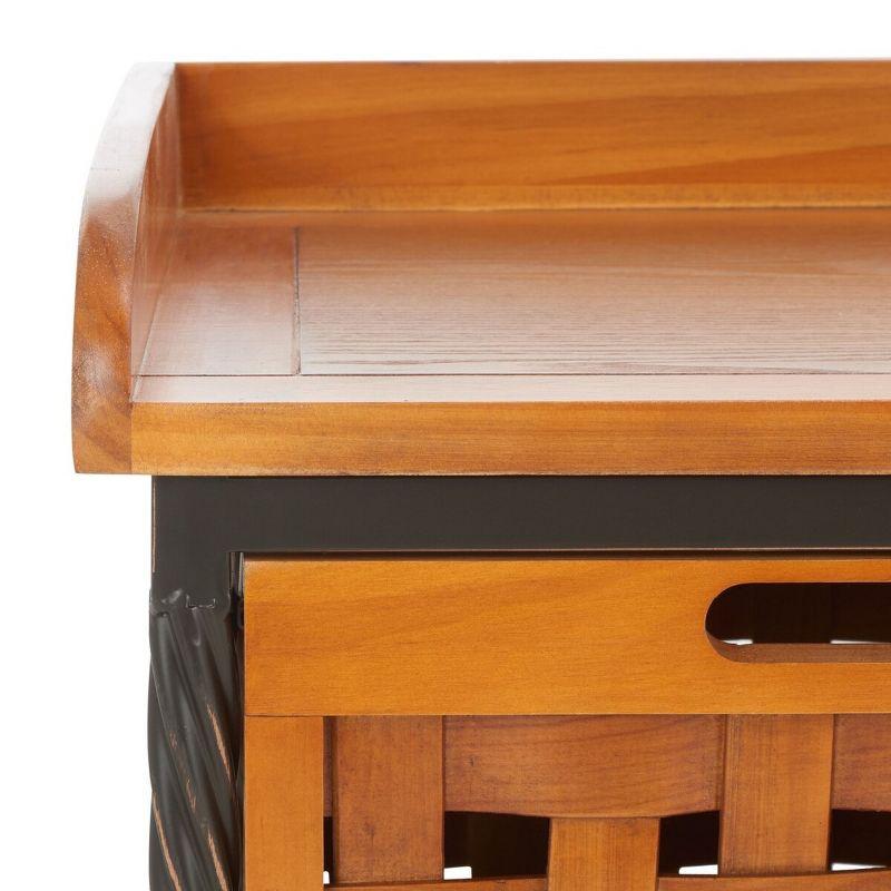 Isaac Storage Bench - Honey Oak - Safavieh