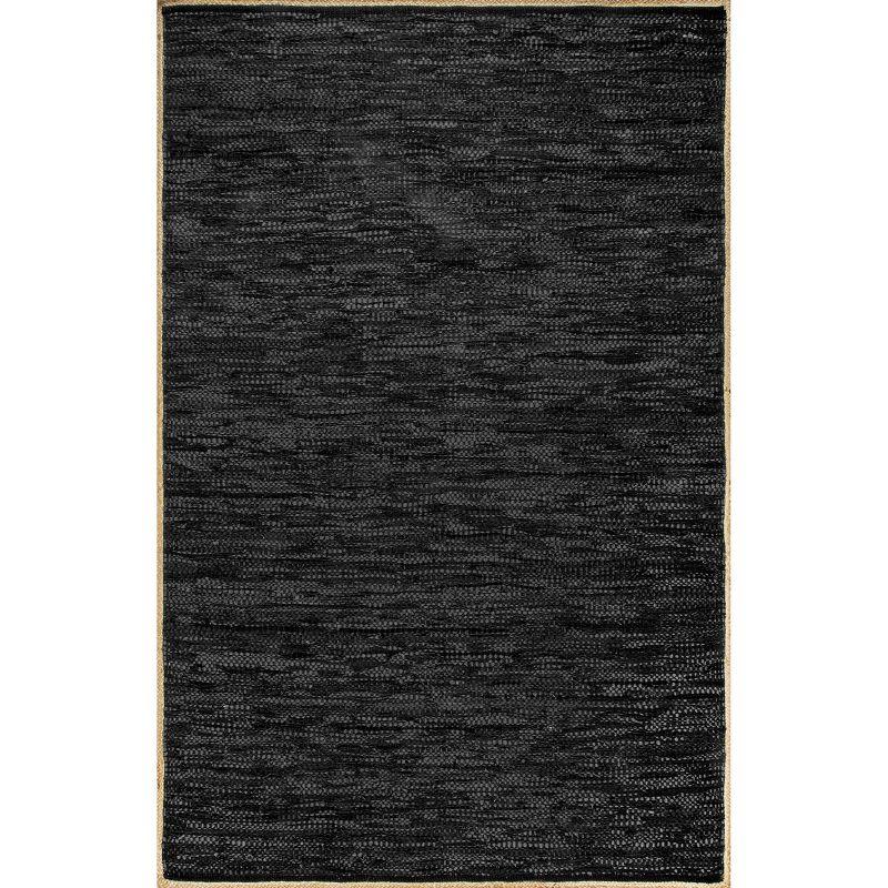 nuLOOM Sabby Hand Woven Leather Flatweave Area Rug