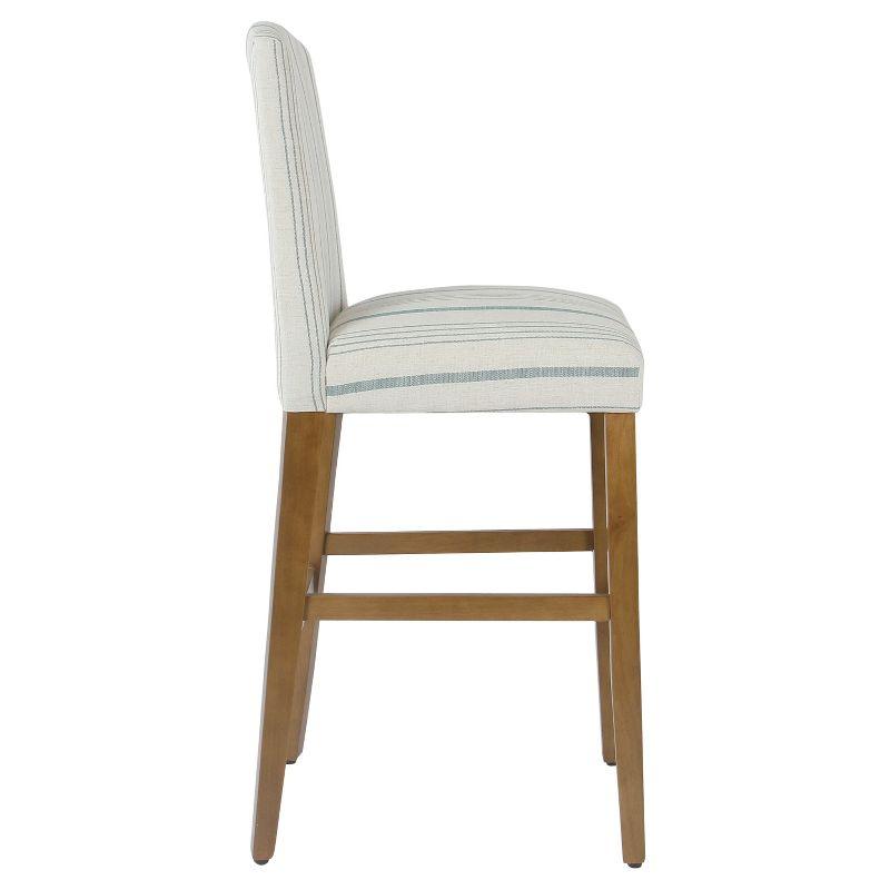 Classic Parsons High Back Barstool Blue - HomePop: Upholstered, Padded, Wood Legs, 250lb Capacity