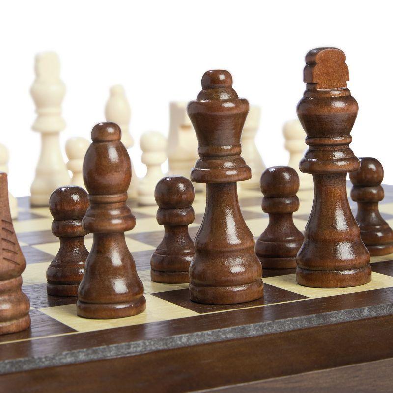 Game Gallery Wood Chess & Checkers Set