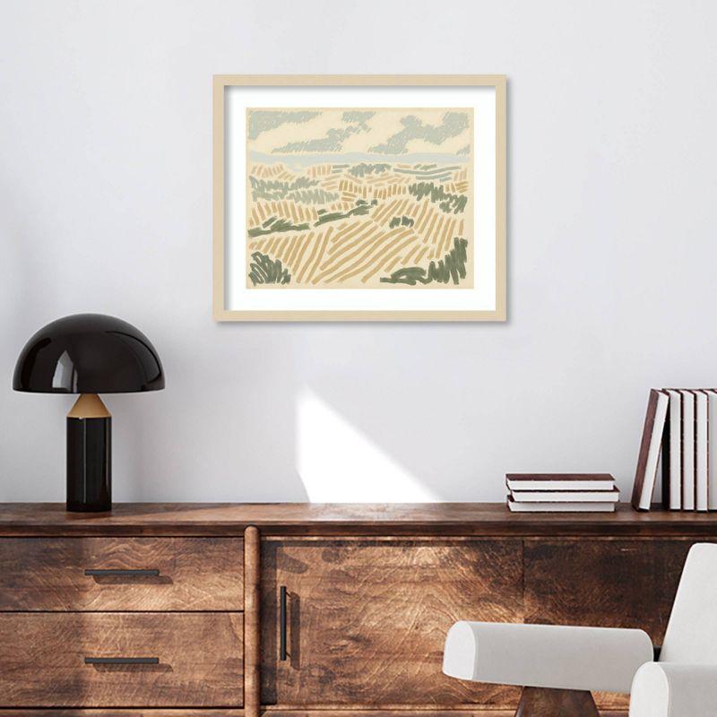 25" x 21" Paysage de Montpellier II by Jacob Green Wood Framed Wall Art Print - Amanti Art: Modern Lithograph, Horizontal Display