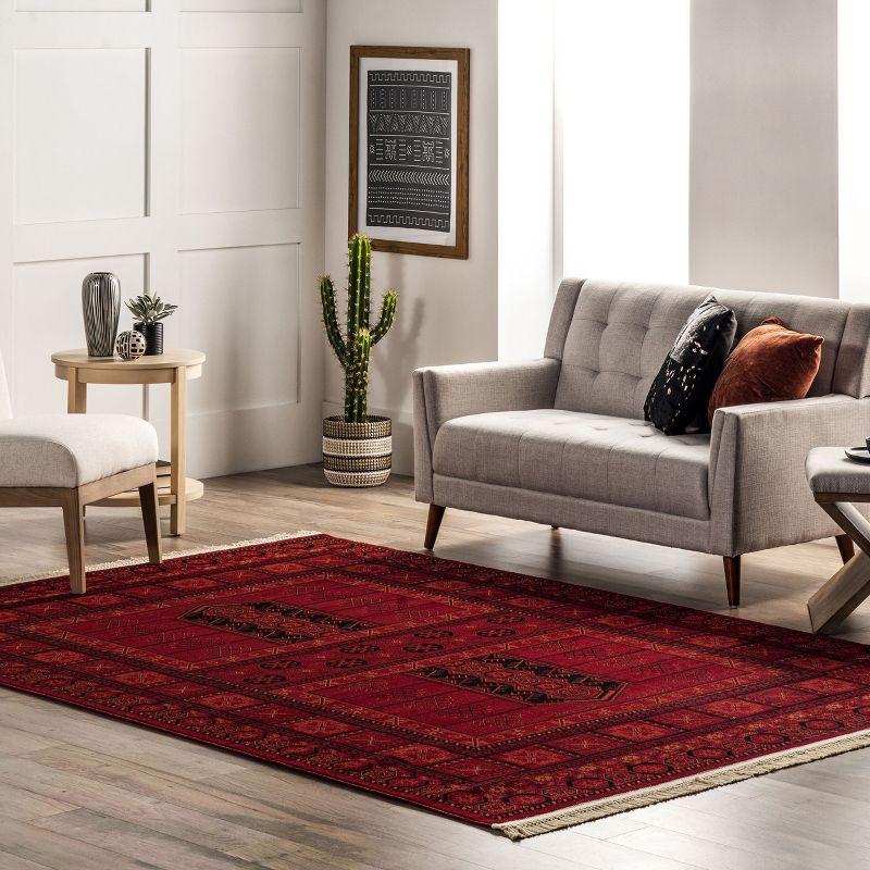 Nuloom Billie Traditional Paneled Fringe Indoor Area Rug