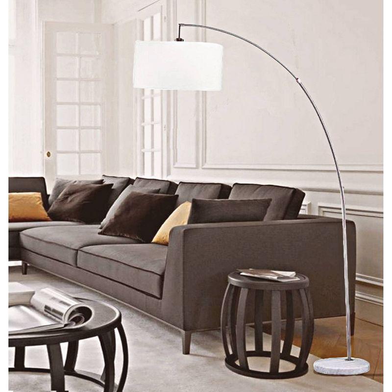 86" Bella Arc Floor Lamp with Marble Base - Ore International