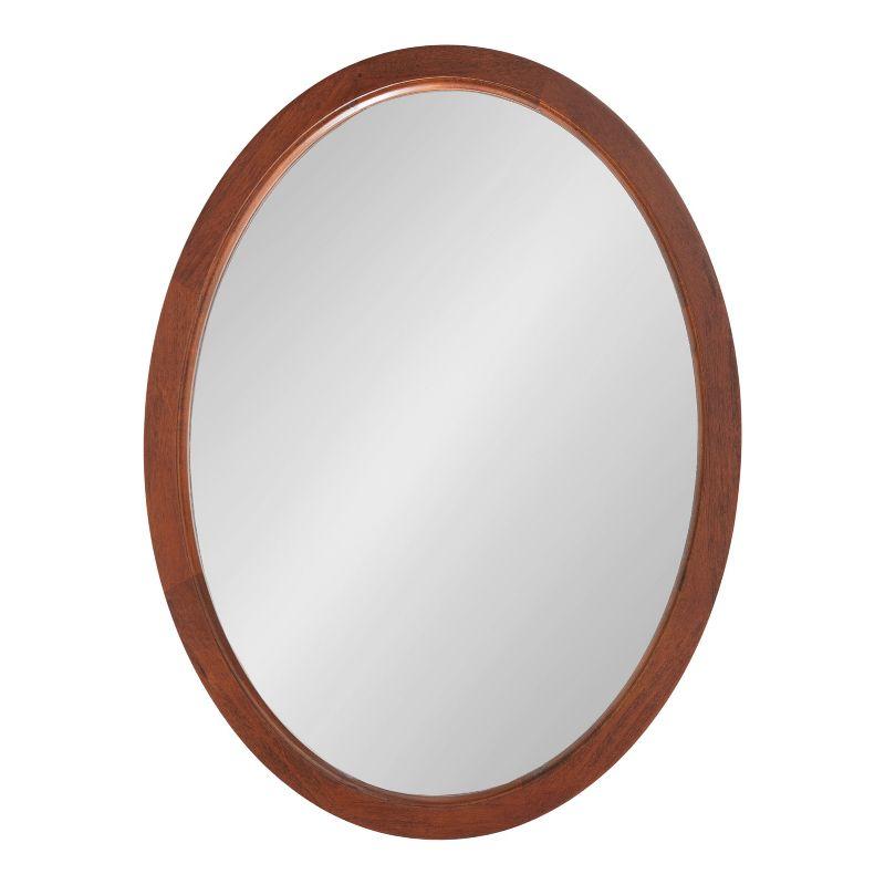 Kate & Laurel All Things Decor 18"x24" Hogan Oval Framed Wall Mirror: Poplar Wood, No Assembly Required