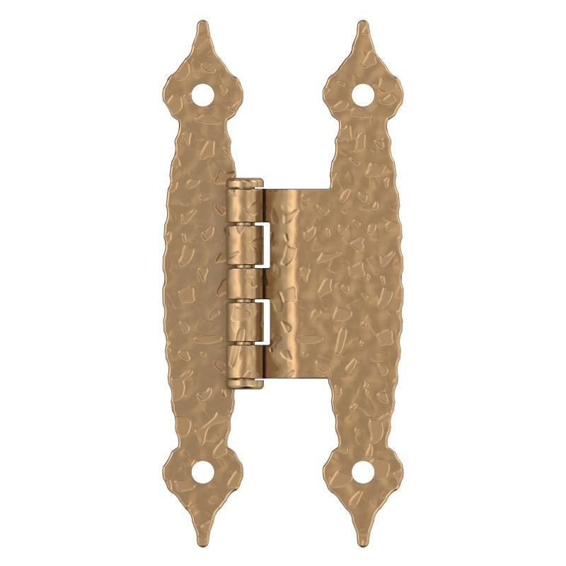 Amerock 3/8in (10mm) Offset Non-Self Closing Face Mount Champagne Bronze Cabinet Hinge - 1 Pair