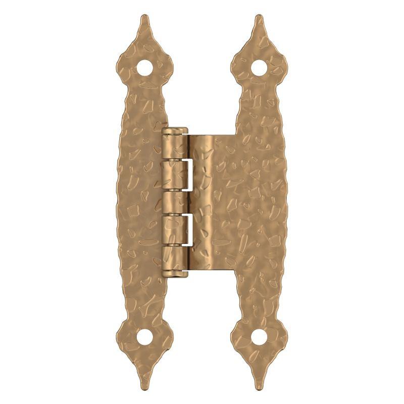 Amerock 3/8in (10mm) Offset Non-Self Closing Face Mount Champagne Bronze Cabinet Hinge - 1 Pair