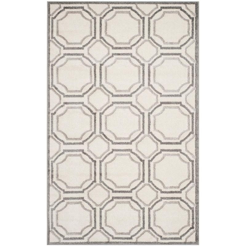 Amherst AMT411 Power Loomed Area Rug - Ivory/Light Grey - 4'x6' - Safavieh.