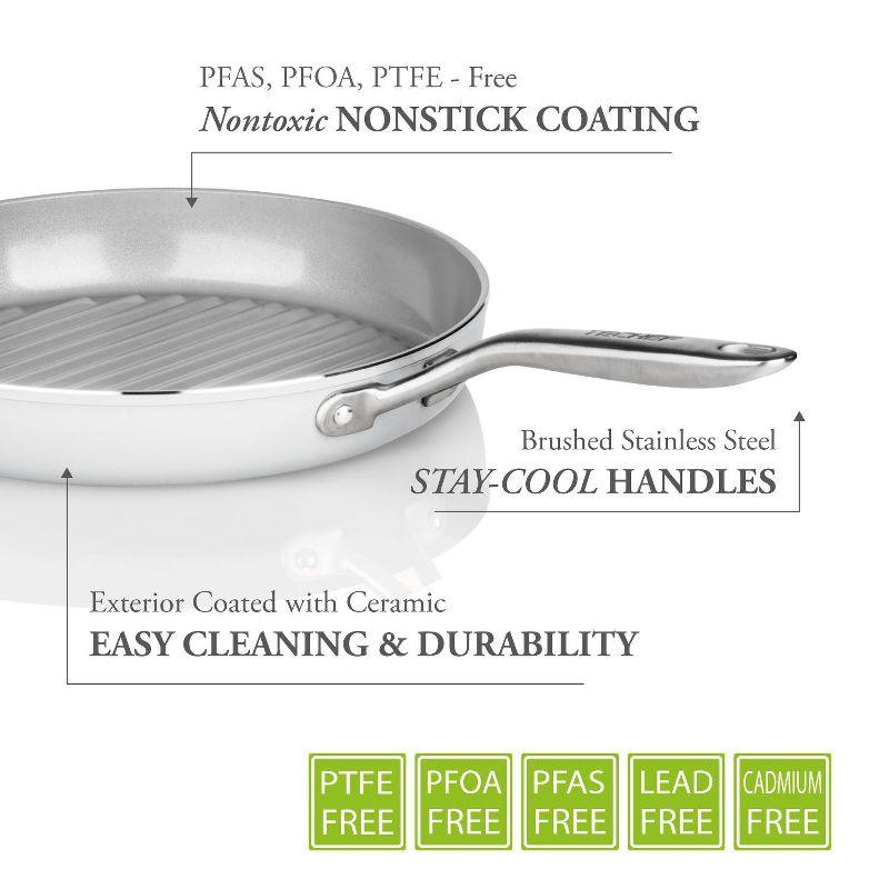 TECHEF CeraTerra - 12" Ceramic Nonstick Grill Pan
