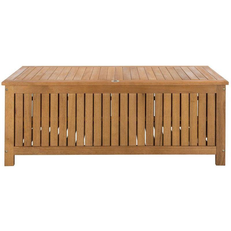 Abri Natural Teak Eucalyptus 47.6 Inch Outdoor Deck Box