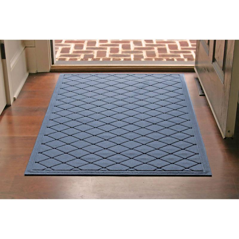 Eco-Friendly Polypropylene WaterHog Outdoor Mat in Blue Stone