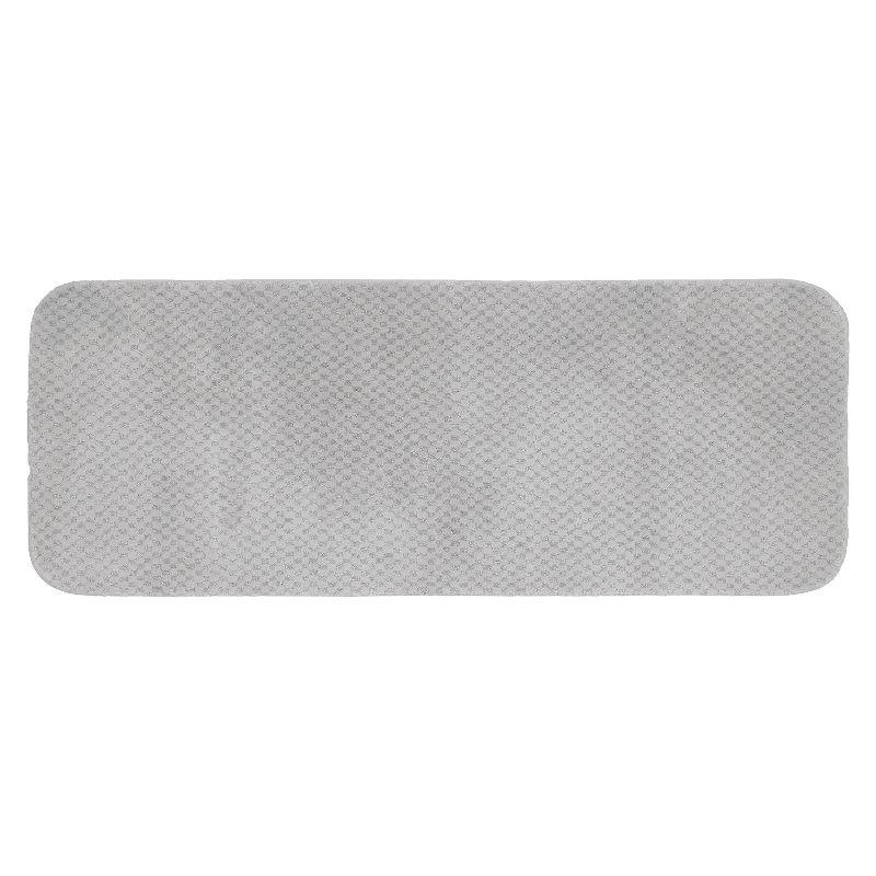 Platinum Gray Nylon Washable Bath Rug Runner