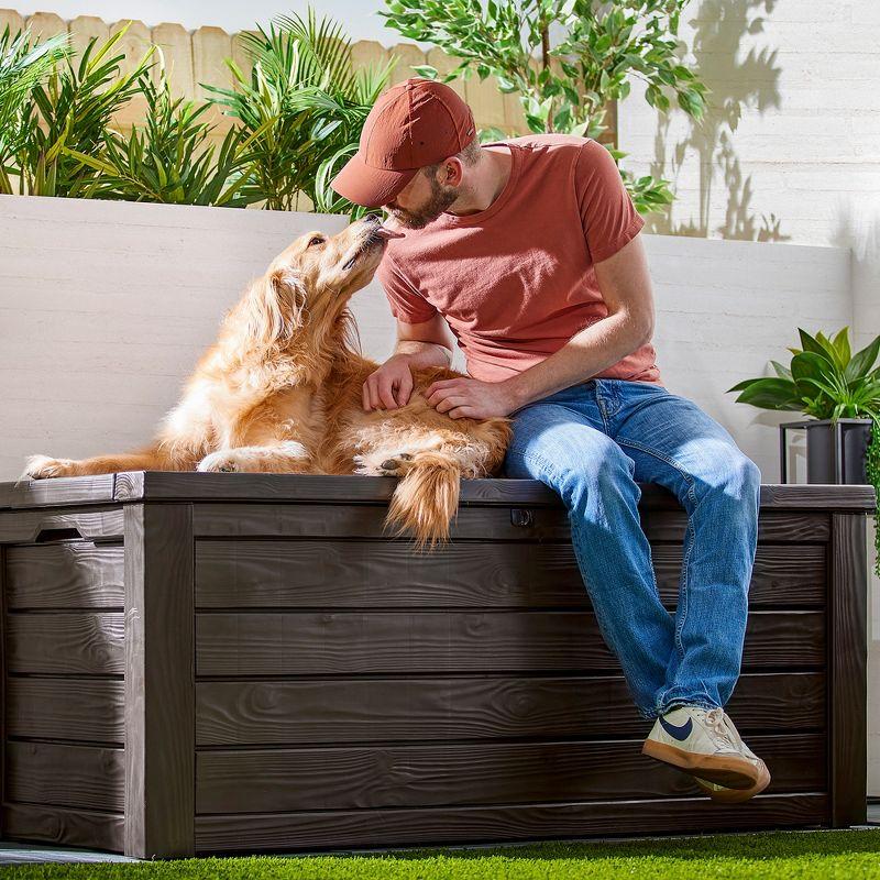 Keter Keter Westwood 150 Gallon Large Durable Resin Outdoor Storage and Organization Deck Box For Patio Furniture and Supplies