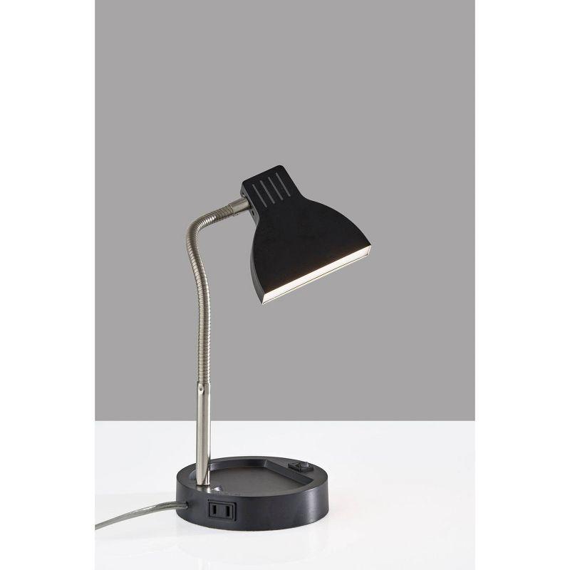 Adesso Slender Desk Lamp: Energy-Efficient 4W LED, Adjustable Gooseneck, ETL Listed, Modern Style