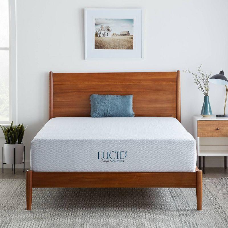 Lucid Comfort Collection 12" Gel Memory Foam Mattress