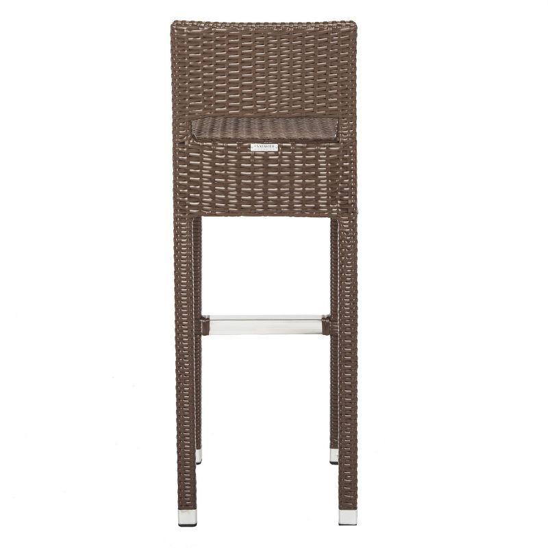 Landry Barstool - Indoor/Outdoor - FOX5212 - Brown - Safavieh