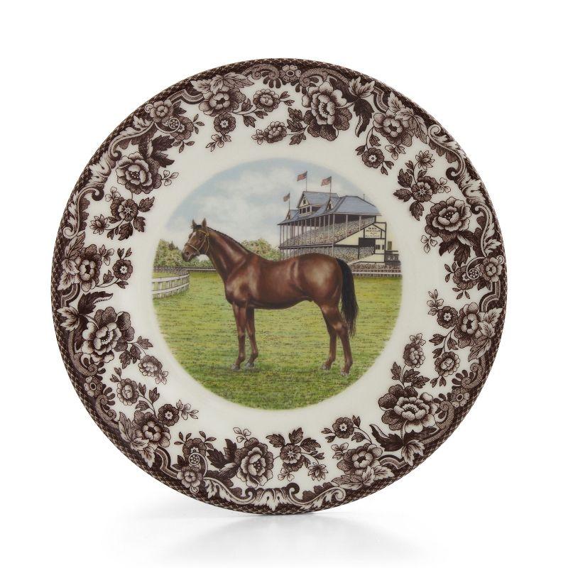 Spode Woodland 9" Ceramic Horse Motif Salad Plate