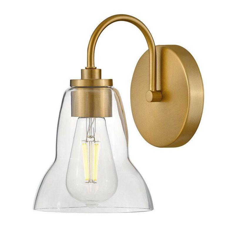 Lark Vera Single Light Bath Vanity Wall Sconce with Clear Bell-Shaped Glass | Wayfair