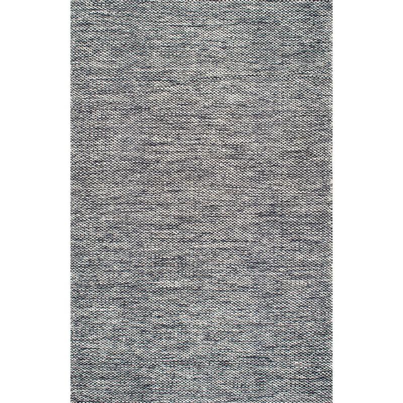 Gray 6' x 9' Handmade Cotton Flat Woven Area Rug