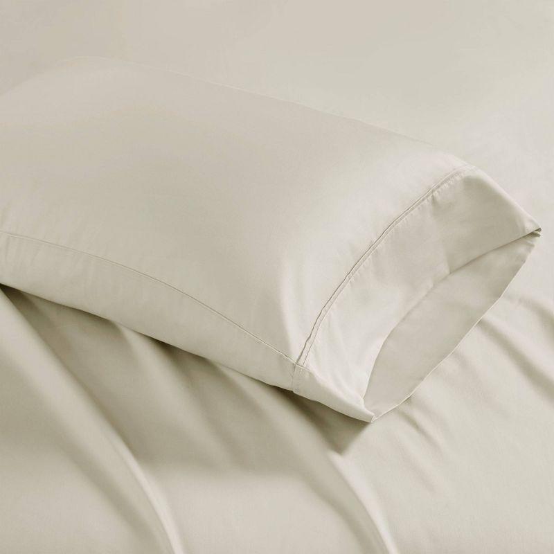 Ivory Queen Cotton Blend 4-Piece Sateen Sheet Set