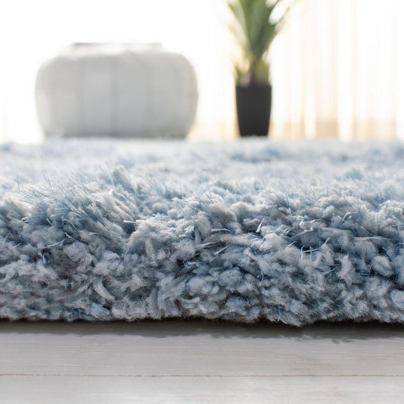 Sheep Shag SSG212 Hand Woven Area Rug - Aqua - 4'x6' - Safavieh.