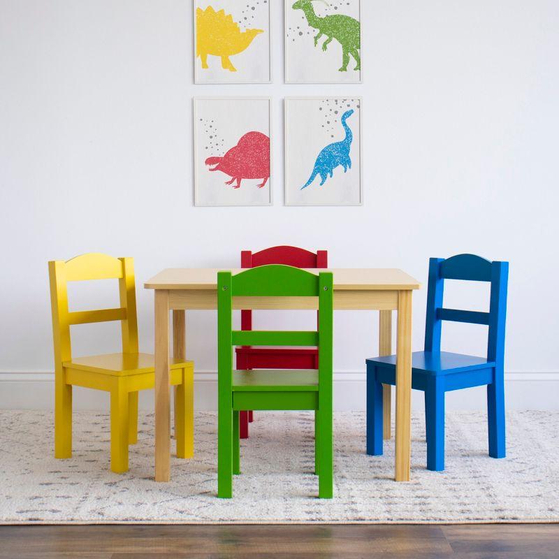 5pc Kids' Wood Table and Chair Set - Humble Crew