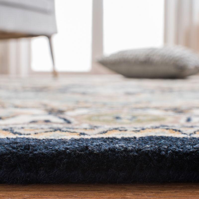 Heritage HG625 Handmade Area Rug - 8'x10' - Navy/Ivory - Safavieh