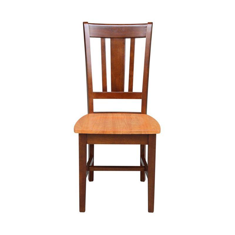 Set of 2 San Remo Splatback Chairs Cinnamon/Espresso - International Concepts: Hardwood Frame, Armless Design