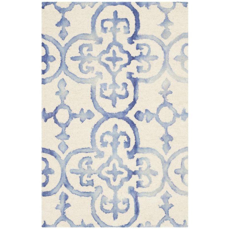 Dip Dye DDY711 Hand Tufted Indoor Accent Rug - Ivory/Blue - 2'x3' - Safavieh