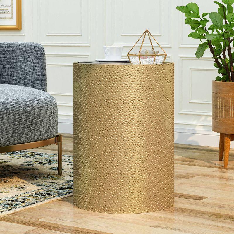 Braeburn Modern Round Accent Table Gold - Christopher Knight Home