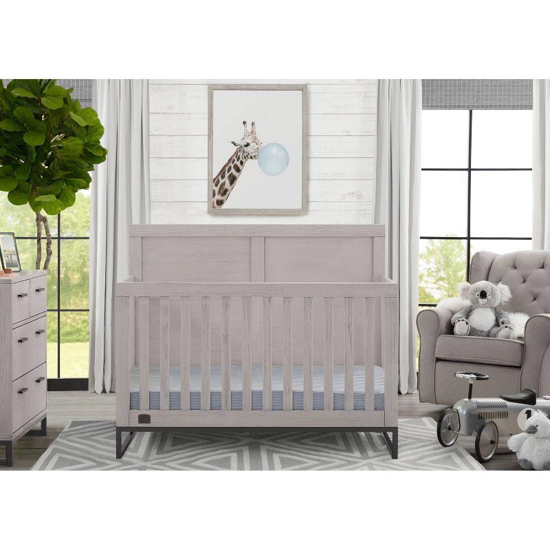 Simmons Kids Gray Pine 6-in-1 Convertible Baby Crib