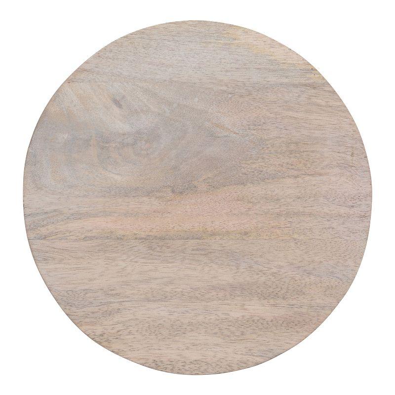 Kate and Laurel Dahl Round Wood Drink Table, 8x8x23, White