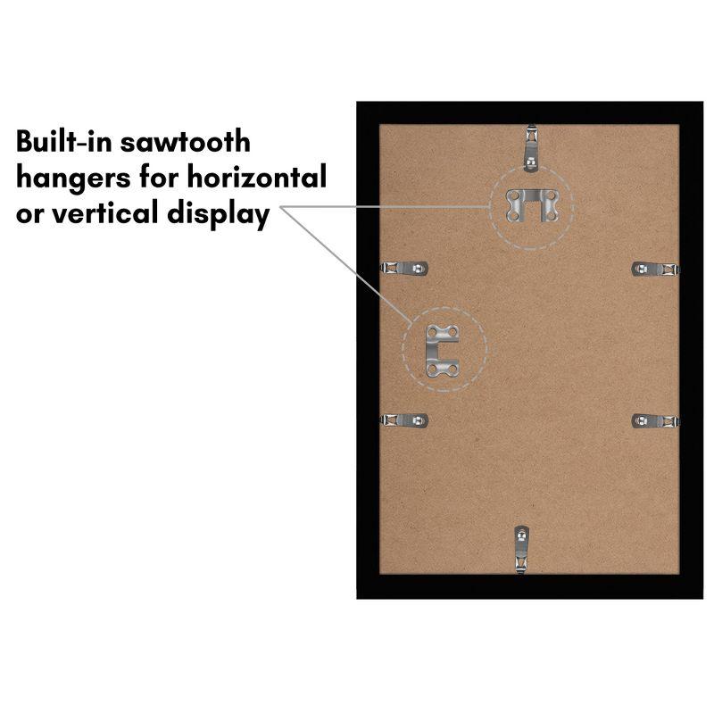 Americanflat 5 Pack of Picture Frames with Mat - Plexiglass Cover