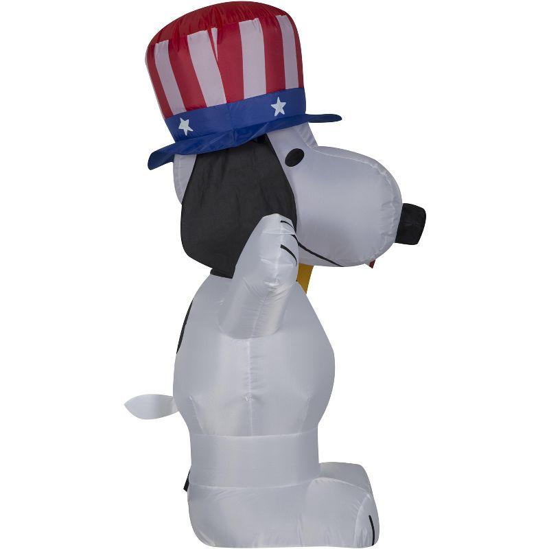 Peanuts Patriotic Snoopy with Hat and Flag Inflatable