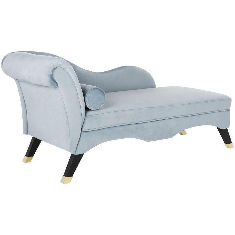Caiden Chaise - FOX6284 - Slate Blue/Black - Safavieh