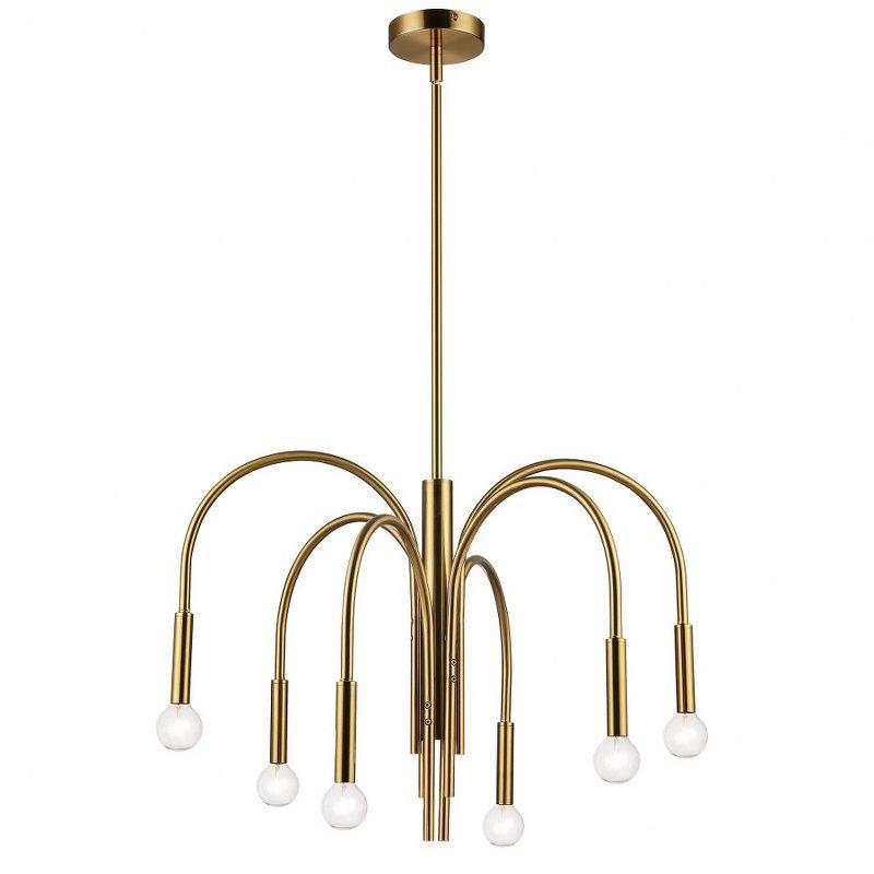 Dainolite Callway 6 - Light Chandelier in  Aged Brass