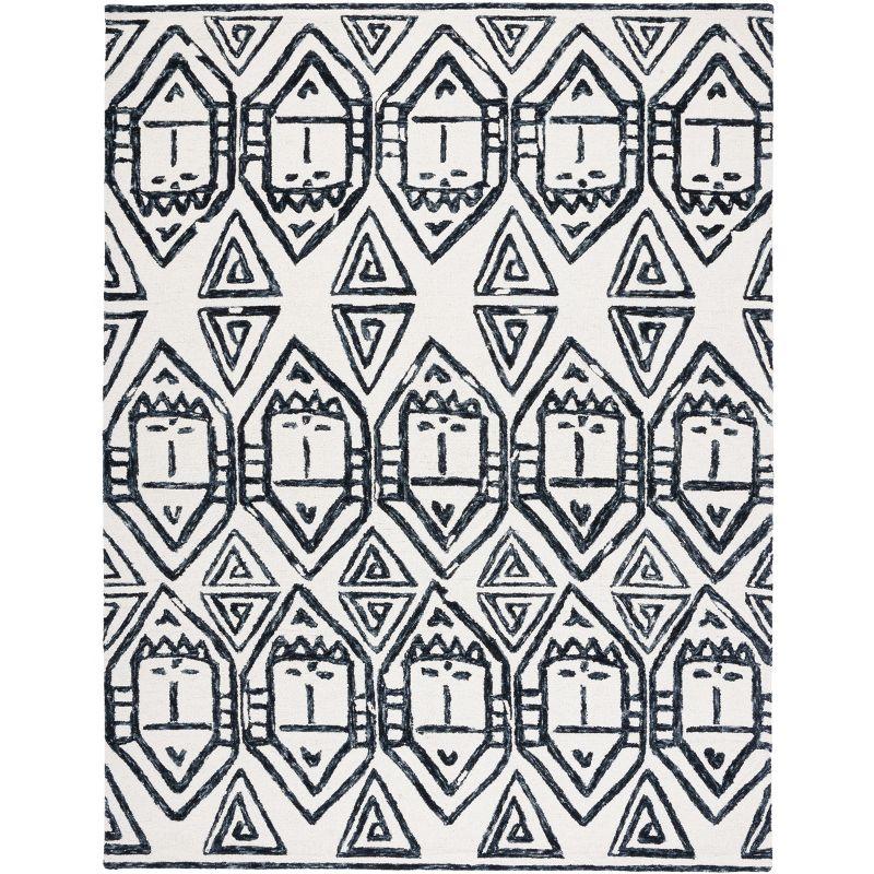 Metro MET404 Hand Tufted Area Rug - Black/Ivory - 8'x10' - Safavieh.