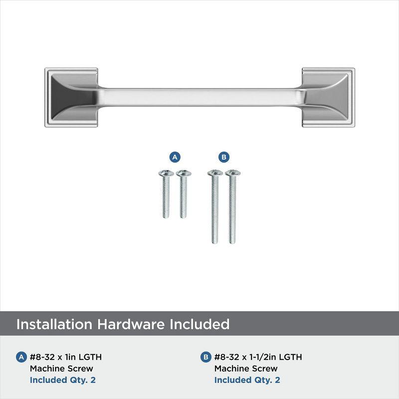Amerock Exceed 3-3/4 inch (96mm) Center-to-Center Polished Chrome Cabinet Pull