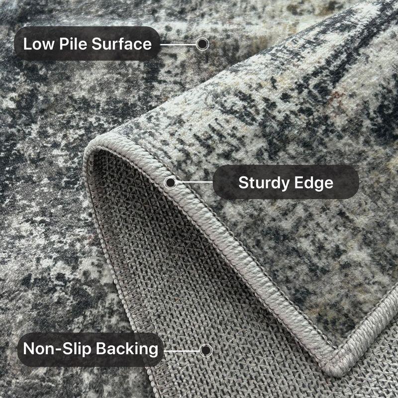 abyNow Rustic Textures Abstract Modern Indoor Area Rug-8' x 10'-Rusty Grey