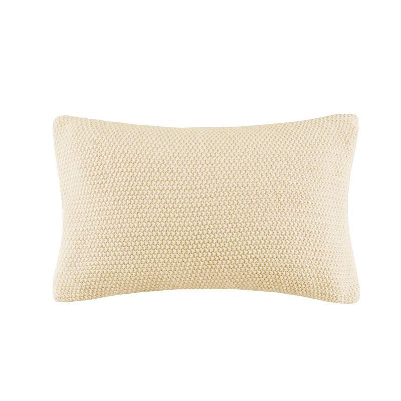 Casual Ivory Chunky Knit 12x20 Euro Pillow Cover