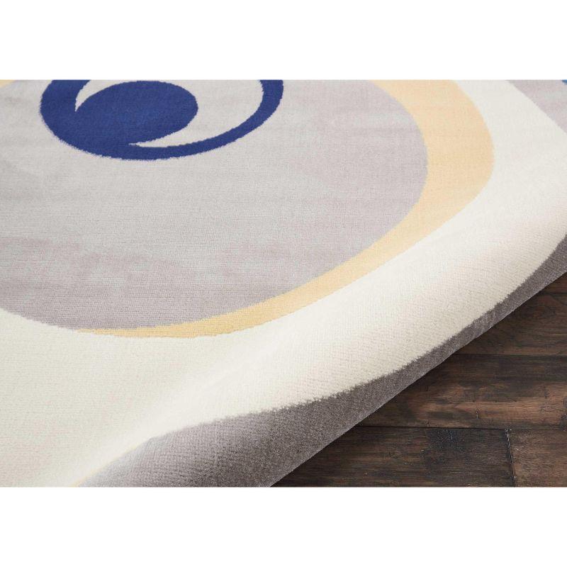 Nourison Grafix 7'10" x 9'10" (8' x 10') Grey Area Rug Retro Contemporary Geometric by Nourison