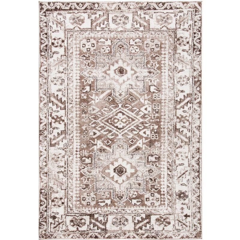 Vintage Hamadan VTH211 Power Loomed Area Rug - Brown/Ivory - 8'x10' - Safavieh.
