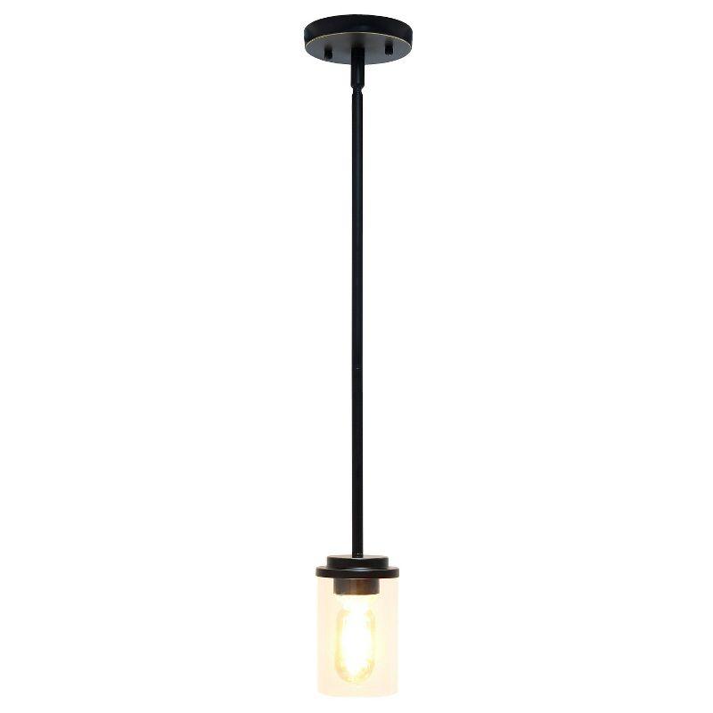 Farmhouse Bronze 53" Adjustable Hanging Glass Pendant Light