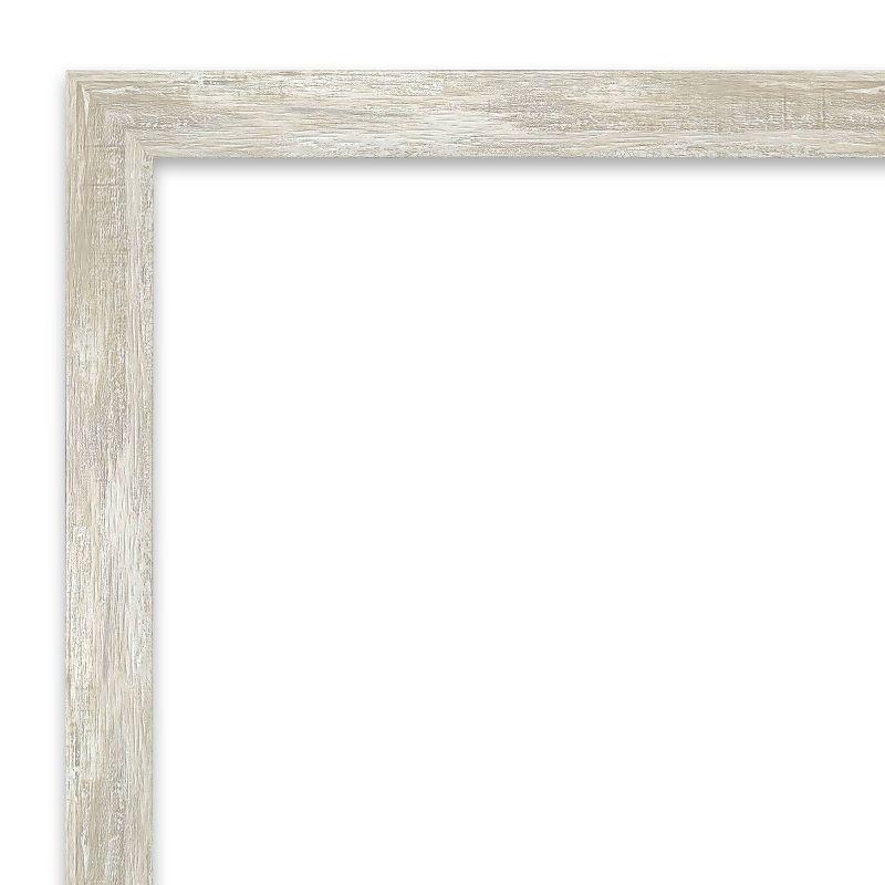 30" x 24" Crackled Narrow Framed Bathroom Vanity Wall Mirror Metallic - Amanti Art: Modern Rectangle, Beveled, Wall Mount