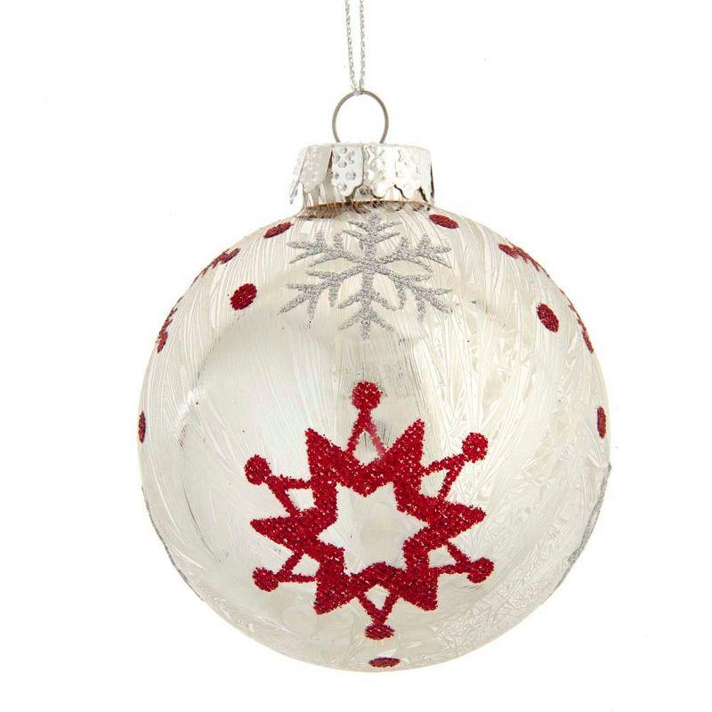 Glass Christmas Ball Ornament (Set of 6)